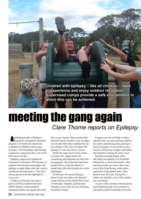 May 2008 - Epilepsy Australia