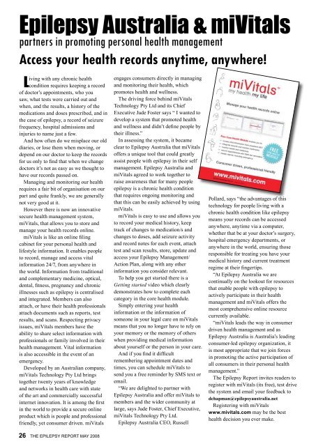 May 2008 - Epilepsy Australia