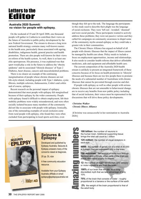 May 2008 - Epilepsy Australia