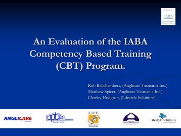 An evaluation of the competency based training program