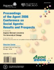 Proceedings of the Agent 2006 conference on social agents : results ...