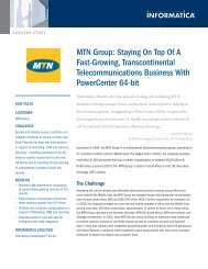 MTN Group: Staying On Top Of A Fast-Growing ... - Informatica