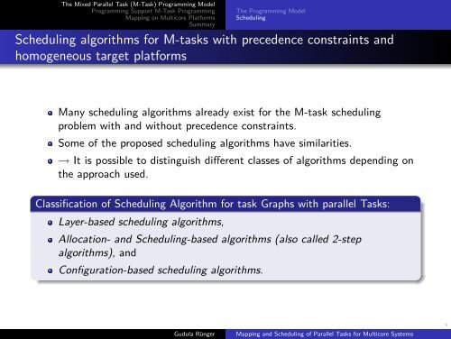 Mapping and Scheduling of Parallel Tasks for ... - ComplexHPC.org