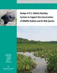 Design of US Habitat Banking Systems to Support the Conservation ...