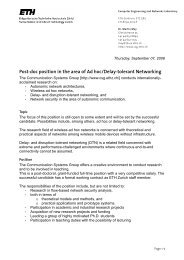 Post-doc position in the area of Ad hoc/Delay-tolerant Networking