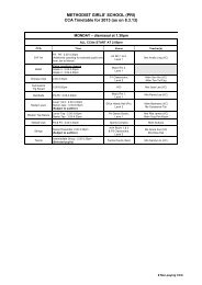 METHODIST GIRLS' SCHOOL (PRI) CCA Timetable for 2013 (as on ...