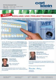 KÜHLUNG UND PROJEKTTECHNIK - Carl Klein