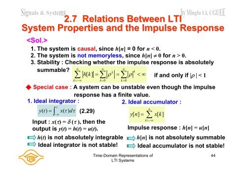 2. Time-Domain Representations of LTI Systems