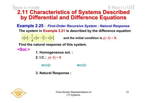 2. Time-Domain Representations of LTI Systems