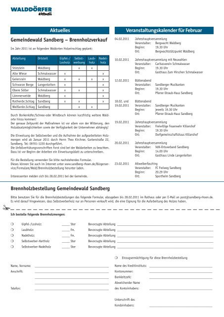 Förderantrag - Zuschuss für Maßnahmen zur Dorferneuerung