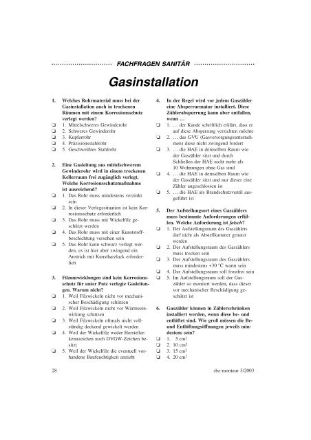 Gasinstallation