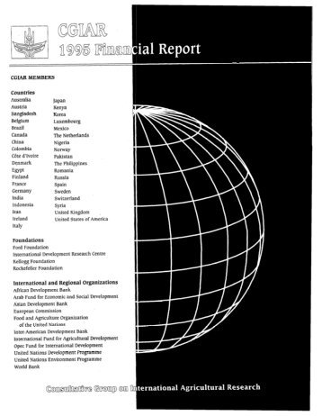 1995 Financial Report - CGIAR Library