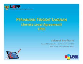 PERJANJIAN TINGKAT LAYANAN (Service Level Agreement) LPSE