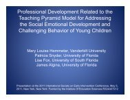 Professional Development Related to the Teaching Pyramid Model ...
