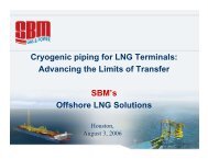 Cryogenic piping for LNG Terminals: Advancing the Limits of ...