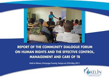 Community dialogue forum on TB in Mwea PDF - Kelin