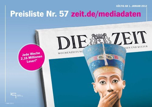 Preisliste Nr. 57 zeit.de/mediadaten - Academics.de