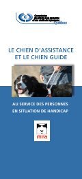 Le chien d'assistance et le chien guide au service des ... - CDPDJ