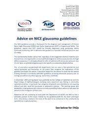 Optical Confederation Advice on NICE Glaucoma Guidelines