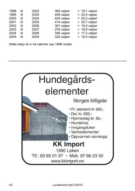 Lundehund-nytt 2/2010 - Norsk Lundehund Klubb