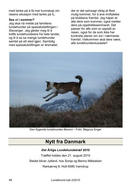 Lundehund-nytt 2/2010 - Norsk Lundehund Klubb