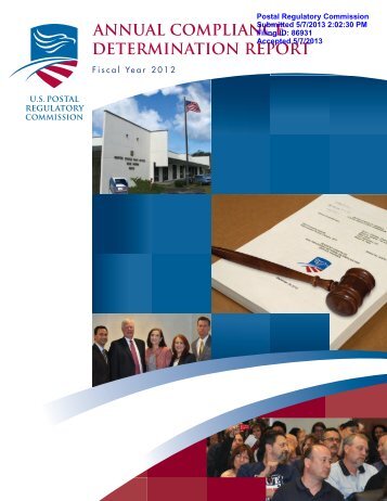 Annual Compliance Determination FY 2012 - Postal Regulatory ...