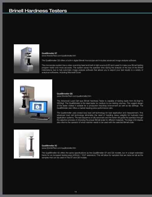 Hardness Testing Technologies - QUALITEST â WorldofTest.com