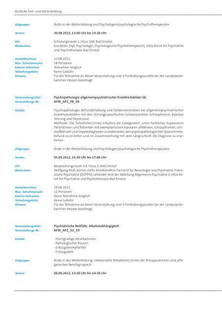 Programm 2012 - Vitos Kurhessen