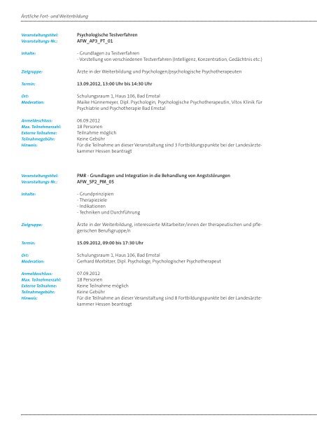 Programm 2012 - Vitos Kurhessen