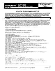 XP-50 Advanced Sequencing - Roland Corporation Australia