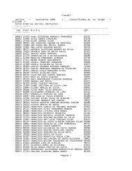 class67 UFC/CCV * Vestibular 2009 * Classificados da 1a. Etapa * 2 ...