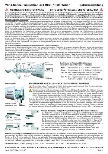 RMF-WiSo - rohrmotor24