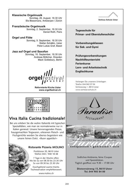 Uster Report Nr. 4/2007 (PDF 3,7 - Stadtfest Uster 2011