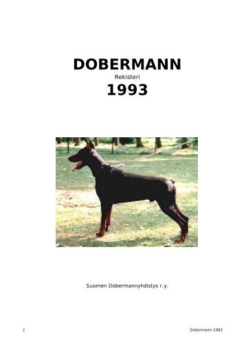 Rekisteri 1993 - Suomen Dobermannyhdistys