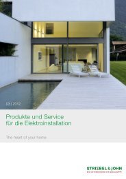 Produkte und Service für die Elektroinstallation - Striebel & John