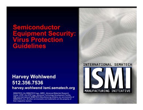 Semiconductor Equipment Security: Virus Protection ... - Sematech