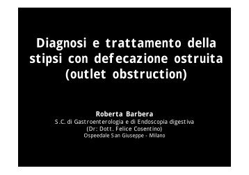 Stipsi con defecazione ostruita (R. Barbera 2008)