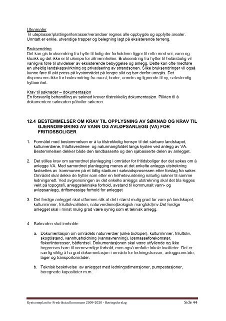 Kystsoneplan for Fredrikstad kommune 2009-2020