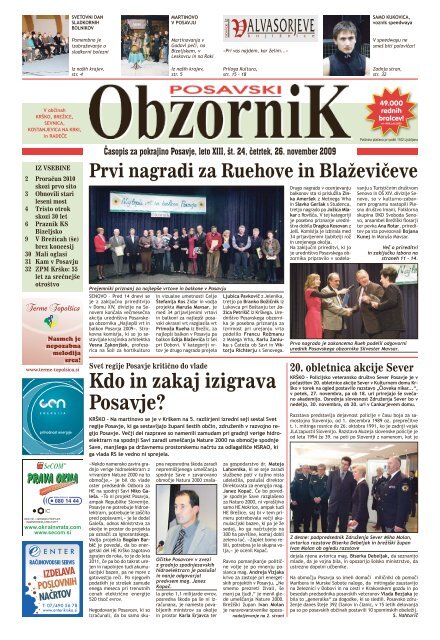 Posavski obzornik 19/07 - najbolj brane novice iz Posavja