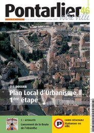 Plan Local d'Urbanisme, 1Ã¨re Ã©tape - Ville de Pontarlier