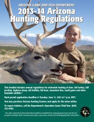 2013-14 Arizona Hunting Regulations - Arizona Game and Fish ...