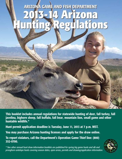 2013-14 Arizona Hunting Regulations - Arizona Game and Fish ...