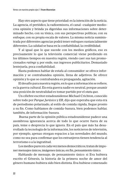 Vernos con nuestros propios ojos - Editorial 'El perro y la rana'