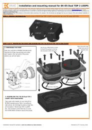 Installation and mounting manual for EK-D5 Dual TOP 2 ... - EKWB