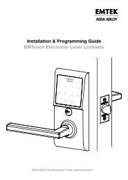 Installation & Programming Guide - Emtek