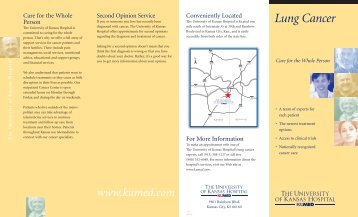 Lung Cancer Brochure - The University Of Kansas Hospital