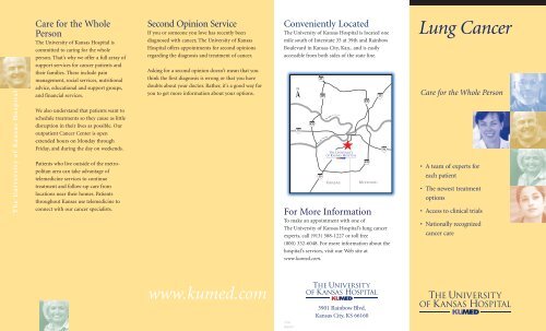 Lung Cancer Brochure - The University Of Kansas Hospital