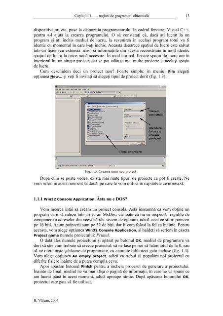 notiuni de programare obiectuala - Informatica aplicata si ...