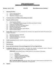 WORK SESSION AGENDA MOUNT OLIVE TOWNSHIP BOARD OF ...