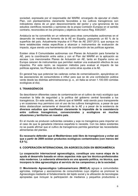 Conclusiones definitivas. - Sociedad EspaÃ±ola de Agricultura ...